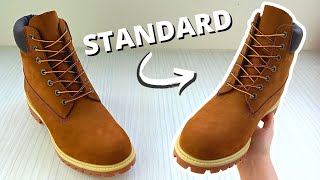 How To Lace Timberlands STANDARD Way [upl. by Teddy]