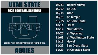 2024 Utah State Aggies Football Schedule [upl. by Turner]