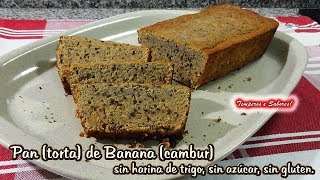 PAN DE BANANA sin harina de trigo sin azúcar sin gluten [upl. by Ecadnac738]