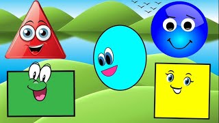 The Shapes SongLearn Shapes Name Triangle Rectangle Song for toddlers Shape Rhymes CL Kids [upl. by Gnad]