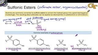 0210 Sulfonate Esters Electrophilic Derivatives of Alcohols [upl. by Ntsuj]