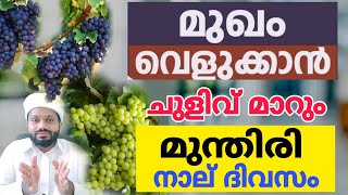 മുഖം തിളങ്ങാൻ മുന്തിരിയുടെ ഒരമൂല്യ വിദ്യ  വെറും 4 ദിവസംമുന്തിരി ഒരു അൽഭുത ഔഷധമാണ് [upl. by Aihceyt]