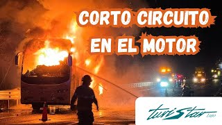 Un corto circuito acabó con el viaje de este autobús de pasajeros  Noticias [upl. by Anilev492]