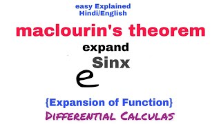 Maclaurins expansion Theorem  Problem 3  Maclaurins theorem [upl. by Evans]