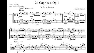 Paganini Caprice No 24 viola original key [upl. by Eaj]