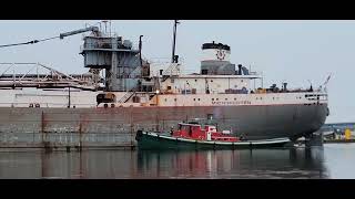 Michipicoten moving to a layup berth with assisting Tugboats Missouri and Kentucky 🛟⚓️🛟⚓️🛟⚓️🛟 [upl. by Canning486]