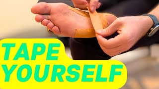 Best Plantar Fasciitis Taping Method Plantar Fasciitis Self Taping Pain Relief [upl. by Sevart994]