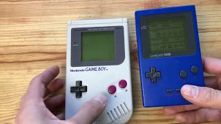 Gameboy Classic vs Gameboy Pocket  Vergleich  4K [upl. by Yatnuahc553]