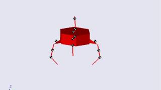 Tripod robot  animation of the motion dynamical analisis [upl. by Atinel]