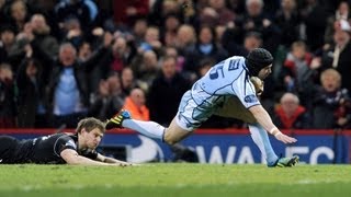 Cardiff attack from deep amp Leigh Halfpenny scores super try  Cardiff Blues v Ospreys 30 Mar 2013 [upl. by Relluf509]