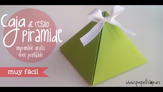 Cómo hacer caja pirámide para regalo [upl. by Dry315]