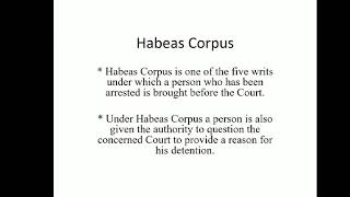 Habeas Corpus basic meaning [upl. by Oilla381]