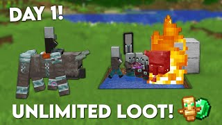 Minecraft EASIEST Raid Farm 120  Insane loot [upl. by Forrest]