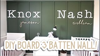 HOW TO EASY DIY BOARD AND BATTEN ACCENT WALL Under 50 [upl. by Reltuc]