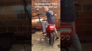 24 Honda Grom TOCE Full Exhaust First Start Up Honda Grom Toce [upl. by Noemys675]