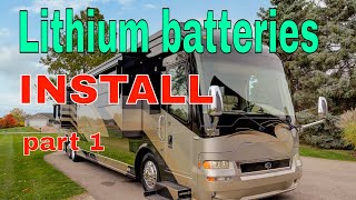 Lithium batteries install in our motorhome Country Coach Affinity [upl. by Lehman]