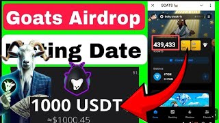 Goats Airdrop listing price confirmed  claim your tokens fast  goats token trading live  goats [upl. by Nohs]