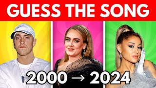 Guess the Song 🎤🎶  Most Popular Songs 20002024  Music Quiz [upl. by Atinev]