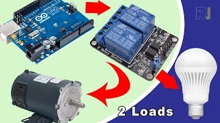 How to use 2 channel relay to control AC and DC loads in Arduino [upl. by Rednirah]