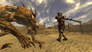 Legate Lanius vs Deathclaw  Fallout New Vegas npc battle [upl. by Artair86]