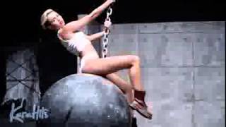 Miley Cyrus  Wrecking Ball Karaoke con letra [upl. by Airogerg862]