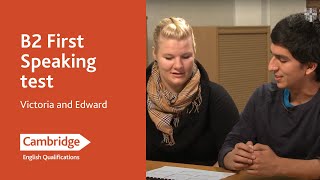 B2 First Speaking test  Victoria and Edward  Cambridge English [upl. by Icart]