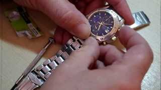 Fitting a new battery in an Accurist Chronograph watch [upl. by Genevieve]