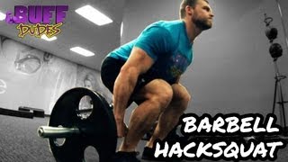 How to Perform Barbell Hack Squats  Big Quads Exercise [upl. by Arata]