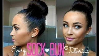 EASY Sock Bun Tutorial [upl. by Dame]