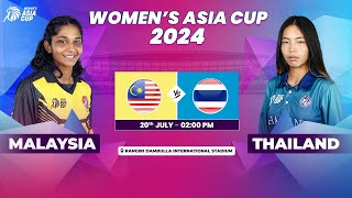 MALAYSIA VS THAILAND  ACC WOMENS ASIA CUP 2024  Match 3 [upl. by Simetra336]