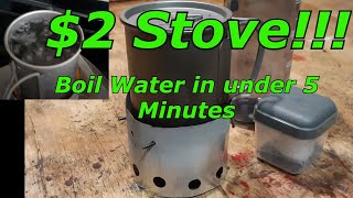 DIY solid fuel Hexamine stove  2 stove with maximum effeciency [upl. by Douty]