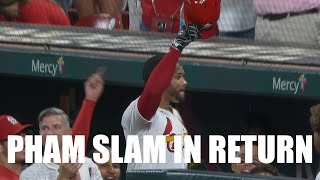 Tommy Pham Hits a Grand Slam in His First AtBat after Returning to Cardinals [upl. by Hahseram514]