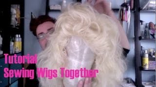 Tutorial  Splicing And Sewing Wigs Together [upl. by Aehtna]