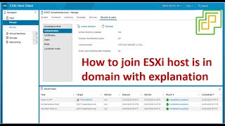 How to join ESXi host is in domain   How to join ESXi host in domain with explanation [upl. by Soloma]