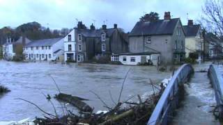 cockermouth floodsview from cocker lane footbridge [upl. by Rattray]