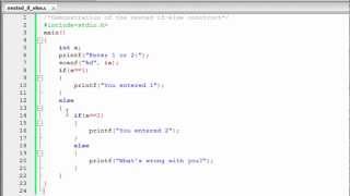 C Programming Tutorial  20 Nested ifelse Statement [upl. by Sergent760]