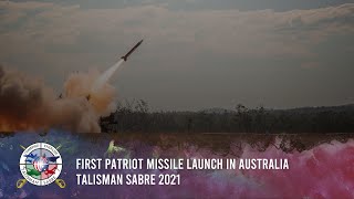 First Patriot Missile launch in Australia  Talisman Sabre 2021 [upl. by Cusick]