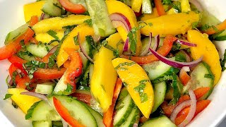 MANGO SALAD  CUCUMBER MANGO SALAD  HEALTHY SALAD LATIFAHCOOKS [upl. by Kasevich132]