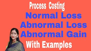 Normal LossAbnormal Loss and Abnormal Gain in Process CostingCA InterBComMBAUGCNET [upl. by Michaeline]