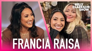 Francia Raisa Asked Hilary Duff A Very TMI Question The First Time They Met [upl. by Napra]