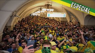 TORCIDA DO BRASIL NO METRÔ DE MOSCOU [upl. by Gee163]