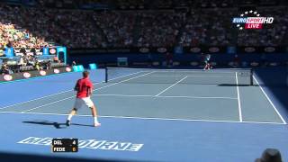 Australian Open 2012 Q F Federer vs Del Potro HD [upl. by Setarcos]