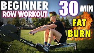 The BEST 30Minute Beginner Rowing Workout FOLLOW ALONG [upl. by Haramat]