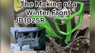 JD1025R DIY Making a Winter Front Grille Cover [upl. by Melamie]