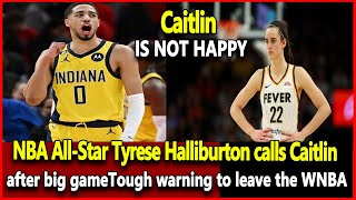 NBA AllStar Tyrese Haliburton Sends Special Message To Caitlin Clark After Big GameWnba top news [upl. by Ecienaj]