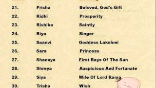 Popular Indian Baby Girl Names With Meanings [upl. by Jeanie291]