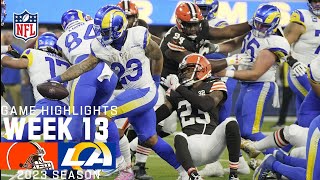 Cleveland Browns vs Los Angeles Rams  2023 Week 13 Game Highlights [upl. by Kcirrek]