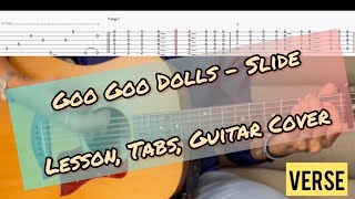 Goo Goo Dolls  Slide Original Tuning DADGDD TABS TUTORIAL AND GUITAR COVER [upl. by Bordiuk]