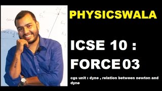 ICSE 10th  FORCE 03  relation between NEWTON and dyne [upl. by Scully]