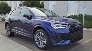 Audi Q3 S line 45 TFSI quattro 2024 in Navarra Blue Metallic with Black Interior [upl. by Akiraa]